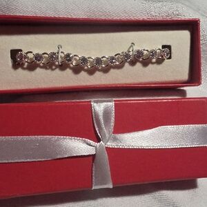 Avon Silver Bracelet with Grey Crystals